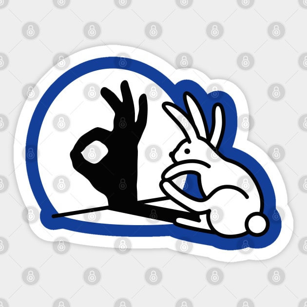 Rabbit shadow hand OK sign chef's okay sign chef hand gesture Sticker by LaundryFactory